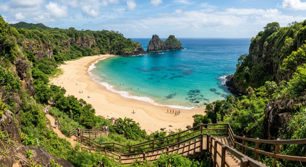 Illustration of Praia do Sancho: Descubra a Melhor Natureza e Passeios Deslumbrantes